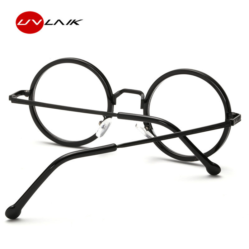 UVLAIK retro apaļo briļļu ietvars sievietēm, caurspīdīgs objektīvs, tuvredzība Briļļu ietvari vīriešiem, retro caurspīdīgas, optiskas recepšu brilles