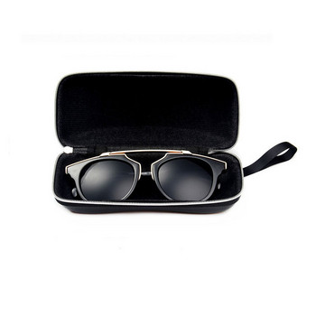 Γνήσια θήκη γυαλιών ηλίου με φερμουάρ Υψηλής ποιότητας Μαύρα προστατευτικά γυαλιά κουτί