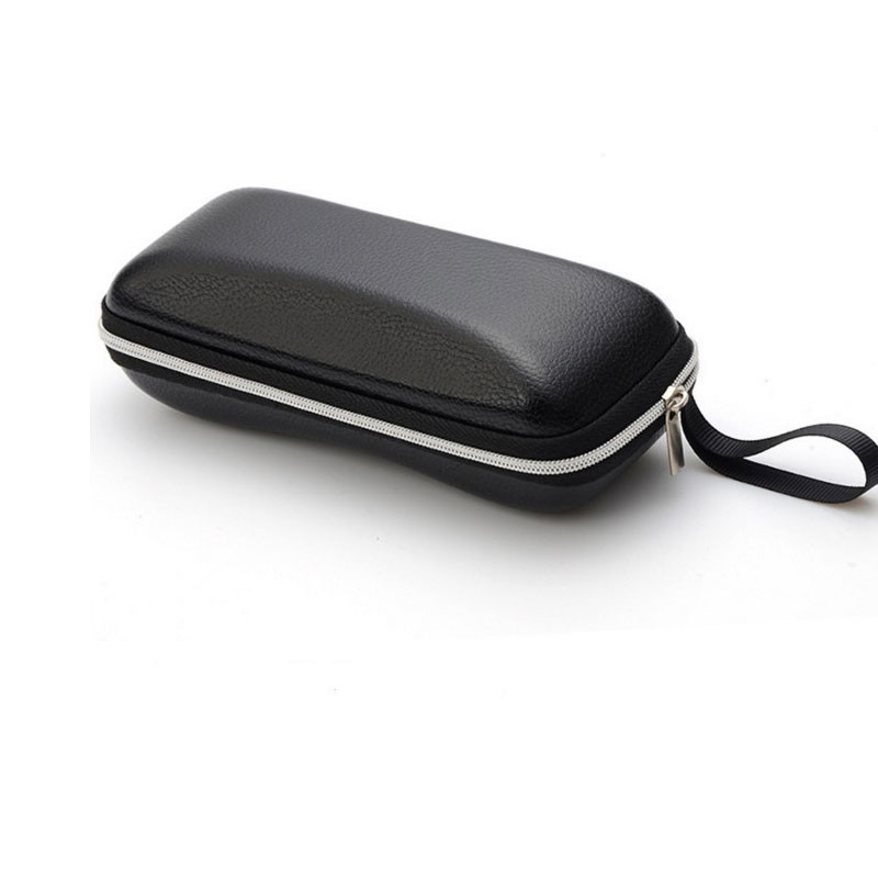 Оригинален калъф за слънчеви очила с цип Висококачествена черна защитна кутия за очила