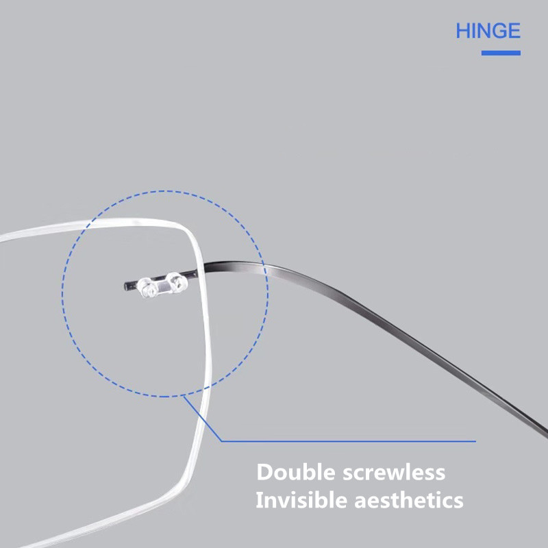 Vieglas titāna sakausējuma bezmalu apaļas brilles vīriešiem un sievietēm Aplis optiskās recepšu briļļu rāmis oculos de grau