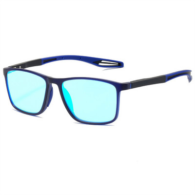 Zilead brilles cilvēkiem ar sarkani zaļu krāsu aklumu daltonismu un krāsu vājumu TR90 sporta rāmja divpusēja pārklājuma lēcas