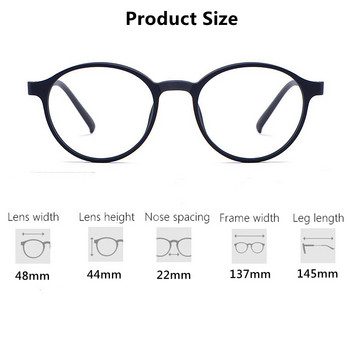 Свръхлека титаниева сплав TR90 Очила за късогледство Ретро кръгли оптични диоптрични рамки за очила за мъже и жени H3050