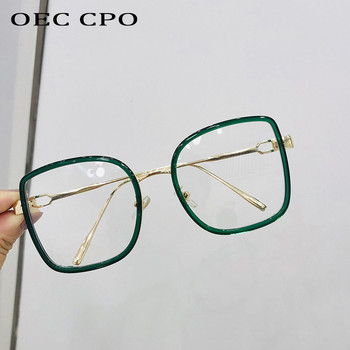 Метална черна класическа квадратна прозрачна рамка за очила Жени Мъжки модни очила против синя светлина Прозрачни лещи Оптични очила за четене