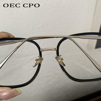 Μεταλλικά Μαύρα Κλασικά Τετράγωνα Διαφανή Γυαλιά Σκελετός Γυναικεία Ανδρική Μόδα Anti Blue Light Γυαλιά Γυαλιά Οπτικής Ανάγνωσης Clear Lens