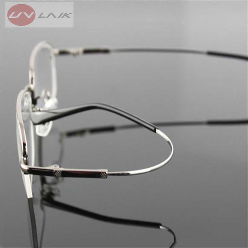 UVLAIK Memory naočale od titana Okvir od polulegure Okvir optičkih naočala Muškarci Žene Retro dioptrijski okviri za naočale s poluokvirom