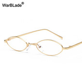 Μικρός οβάλ σκελετός γυαλιών για άνδρες ρετρό 2022 Χρυσός μεταλλικός σκελετός Clear Lens Optical Glasses Σκελετός Γυναικείο Unisex WarBLade