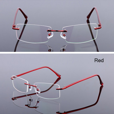 iboode Ultralight Alloy Business Glasses Classic Men Women Frameless Clear Lens Eyeglases Унисекс плоски огледални очила