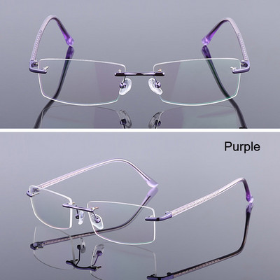 iboode Ultralight Alloy Business Glasses Classic Men Women Frameless Clear Lens Eyeglases Унисекс плоски огледални очила