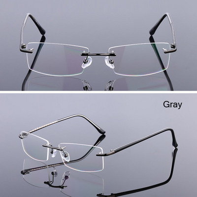 iboode Ultralight Alloy Business Glasses Classic Men Women Frameless Clear Lens Eyeglases Унисекс плоски огледални очила