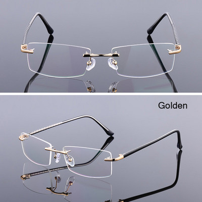 iboode Ultralight Alloy Business Glasses Classic Men Women Frameless Clear Lens Eyeglases Унисекс плоски огледални очила