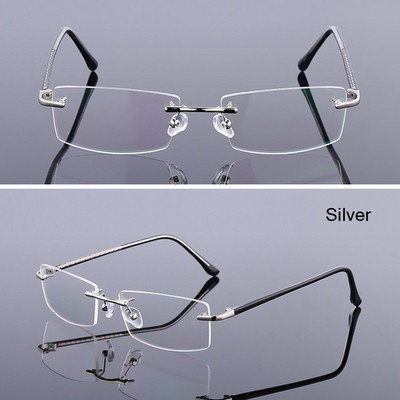 iboode Ultralight Alloy Business Glasses Classic Men Women Frameless Clear Lens Eyeglases Унисекс плоски огледални очила