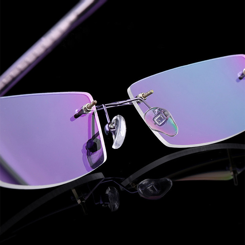 iboode Ultralight Alloy Business Glasses Classic Men Women Frameless Clear Lens Eyeglases Унисекс плоски огледални очила