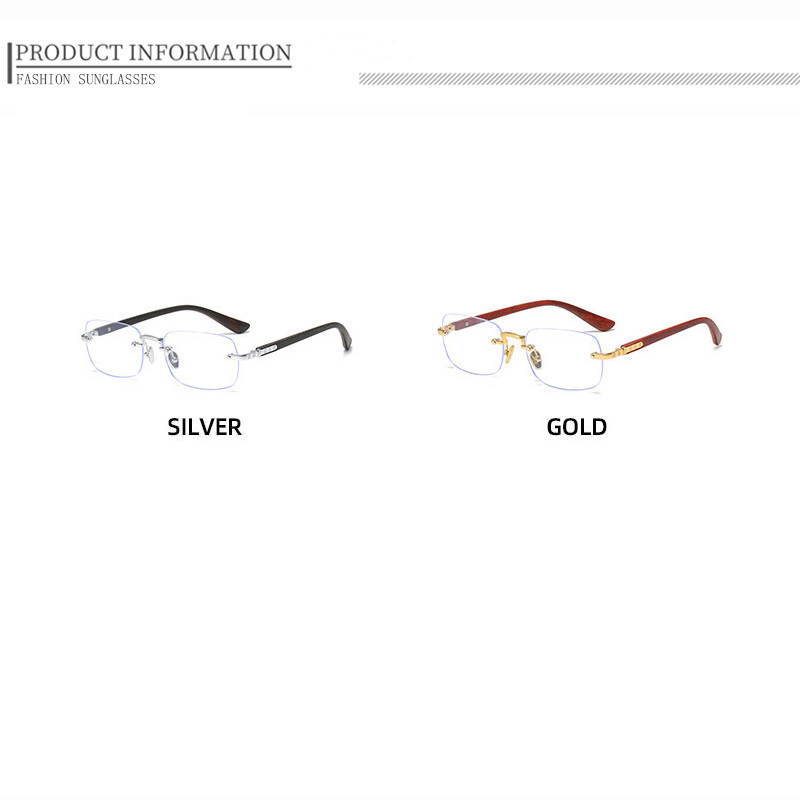 CATERSIDE New Wood Diamond Anti-Blue Light Ochelari Bărbați Retro Trend Model Frame optic fără rame Ochelari de vedere cu ridicata Computer