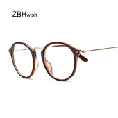 Vruće okrugle klasične prozirne naočale Leopard okvir Vintage naočale Ženske muške optičke naočale Prozirne prozirne oculos