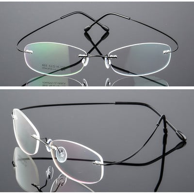 Оптична модна рамка за очила без рамки Memory Alloy Eyeglasses Предписани ултралеки гъвкави рамки 6 цвята F865