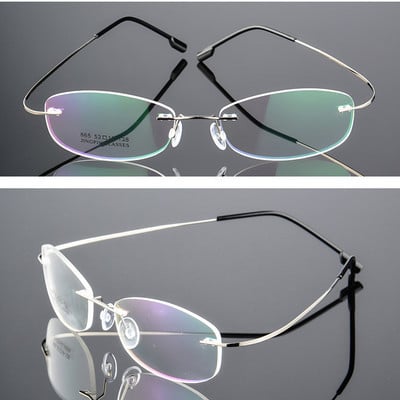 Оптична модна рамка за очила без рамки Memory Alloy Eyeglasses Предписани ултралеки гъвкави рамки 6 цвята F865