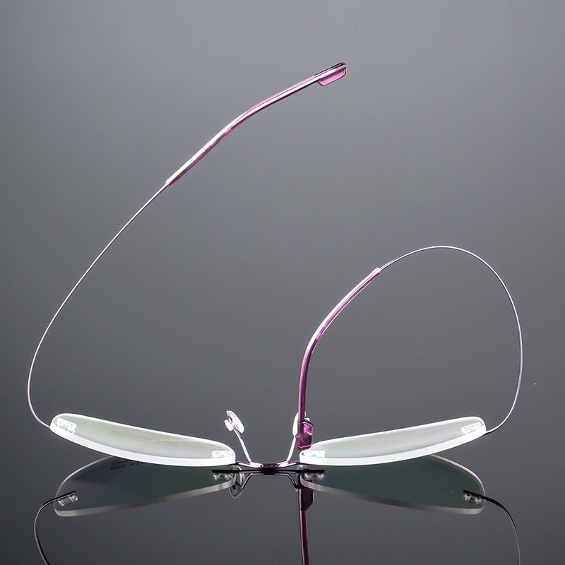 Оптична модна рамка за очила без рамки Memory Alloy Eyeglasses Предписани ултралеки гъвкави рамки 6 цвята F865