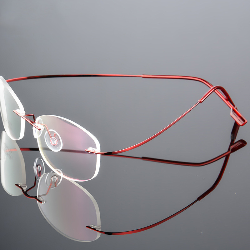 Оптична модна рамка за очила без рамки Memory Alloy Eyeglasses Предписани ултралеки гъвкави рамки 6 цвята F865