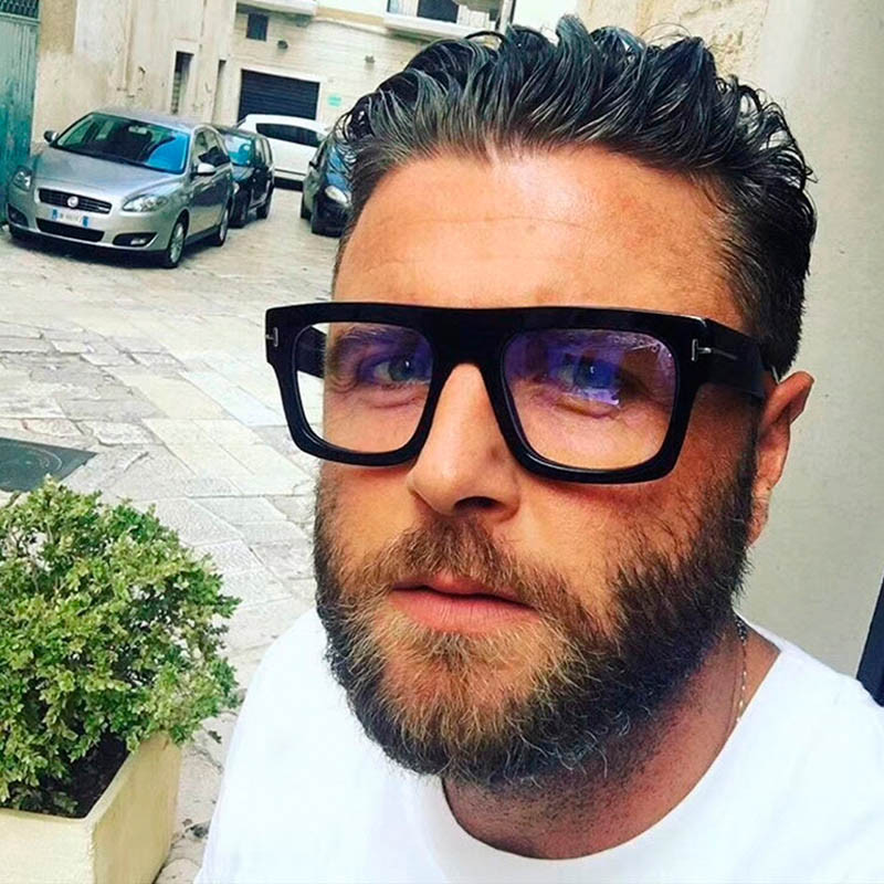 Vintage četvrtaste naočale Naočale s muškim okvirom Retro Tom okvir za optičke naočale Prozirne leće Naočale za čitanje Naočale