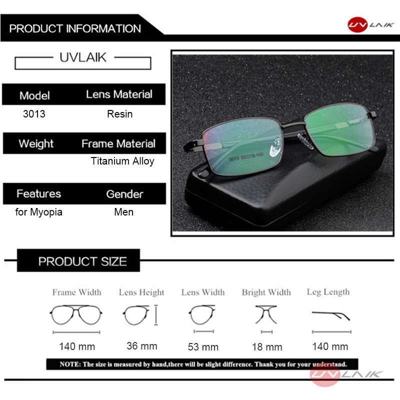 UVLAIK muški okvir za naočale od legure titana 2022 Debeli pozlaćeni metalni okvir za naočale muške kvadratne dioptrijske naočale