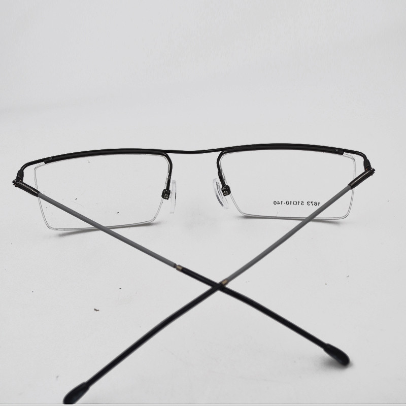 Ochelari de afaceri pentru bărbați Ochelari de vedere cu prescripție optici cu ramă pătrată din aliaj de titan, ultra ușoare, confortabile