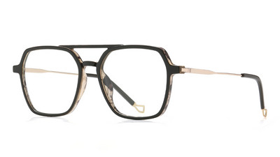 Swanwick TR90 četvrtasti okvir za naočale muške velike pola metalne modne naočale protiv plave svjetlosti ženske prozirne leće s dvostrukim mostom crno smeđe