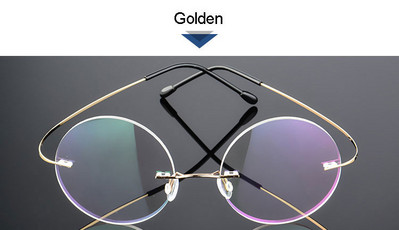 Okrugli okvir za naočale bez okvira Okvir za dioptrijske naočale od optičke legure za muške i ženske naočale