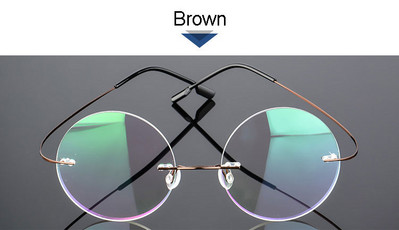 Okrugli okvir za naočale bez okvira Okvir za dioptrijske naočale od optičke legure za muške i ženske naočale