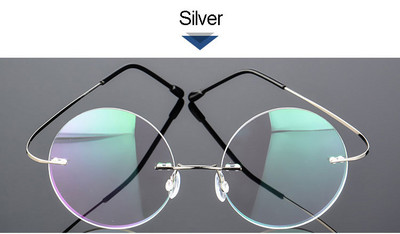 Okrugli okvir za naočale bez okvira Okvir za dioptrijske naočale od optičke legure za muške i ženske naočale