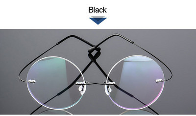 Okrugli okvir za naočale bez okvira Okvir za dioptrijske naočale od optičke legure za muške i ženske naočale