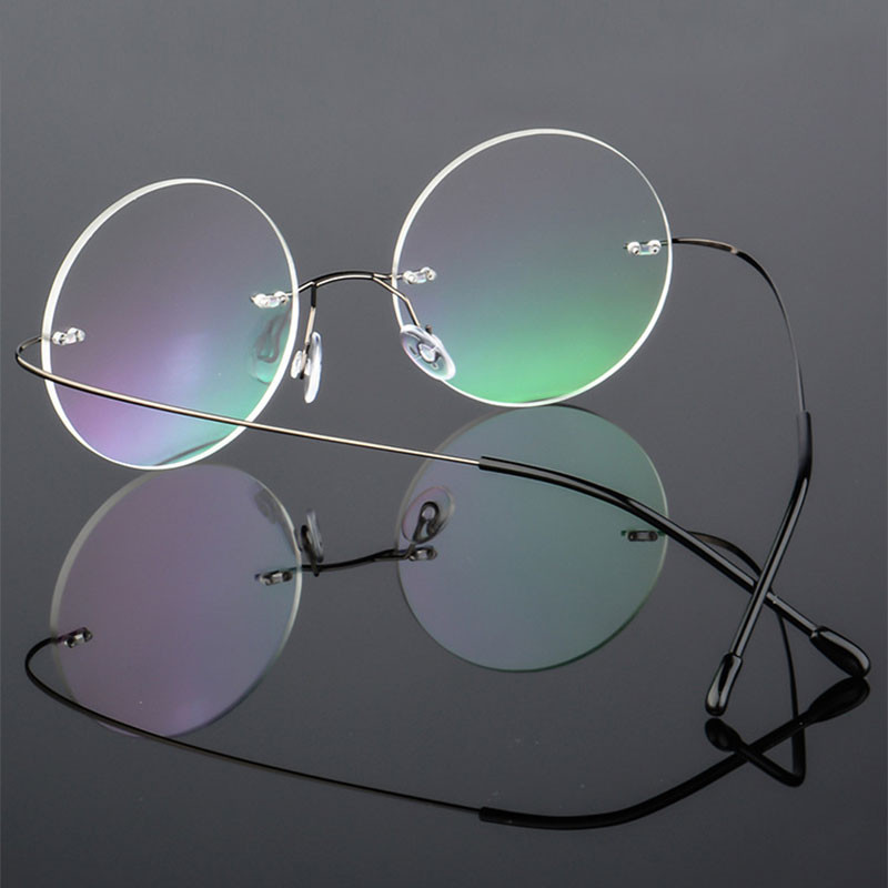 Okrugli okvir za naočale bez okvira Okvir za dioptrijske naočale od optičke legure za muške i ženske naočale