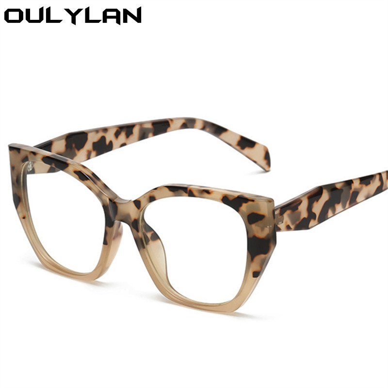 Oulylan Fashion Anti Blue Light Akinių rėmeliai Moteriški Vyriški Vintažiniai Kompiuterinių Akinių Rėmas Klasikinis Apdaila netikri akiniai