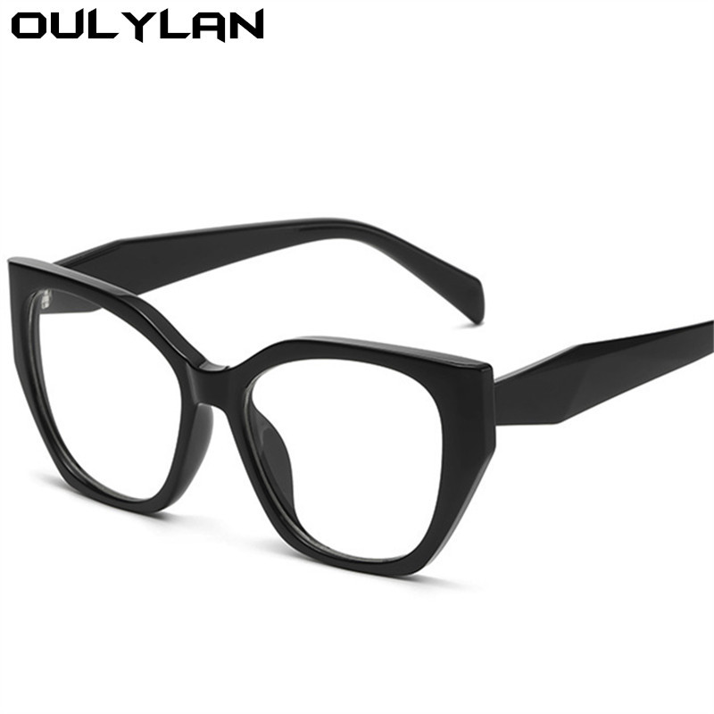 Oulylan Fashion Anti Blue Light Akinių rėmeliai Moteriški Vyriški Vintažiniai Kompiuterinių Akinių Rėmas Klasikinis Apdaila netikri akiniai
