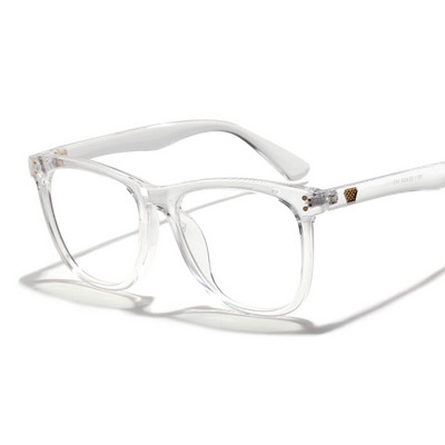 Vintage okvir za naočale protiv plavog svjetla Četvrtasta leća Kratkovidnost Optičko ogledalo Jednostavan metal Ženski muškarac Prozirni okviri naočala