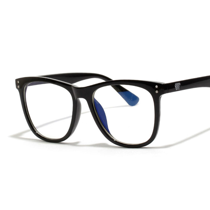 Vintage okvir za naočale protiv plavog svjetla Četvrtasta leća Kratkovidnost Optičko ogledalo Jednostavan metal Ženski muškarac Prozirni okviri naočala