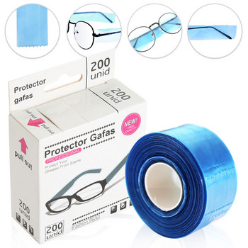 200pcs Plastic Eyeglasses Temple Tips Protector Covers Sleeves - Μίας χρήσης Glass Legs Bags for Haircut Eyeglasses Protector