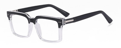 Swanwick anti-sinine valgust blokeerivad prillid ruudukujulised läbipaistvad klaasid mood tr90 meeste prillid kevadhingedega mustad läbipaistvad isased