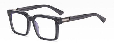 Swanwick anti-sinine valgust blokeerivad prillid ruudukujulised läbipaistvad klaasid mood tr90 meeste prillid kevadhingedega mustad läbipaistvad isased