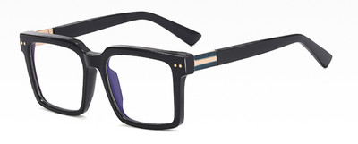 Swanwick anti-sinine valgust blokeerivad prillid ruudukujulised läbipaistvad klaasid mood tr90 meeste prillid kevadhingedega mustad läbipaistvad isased