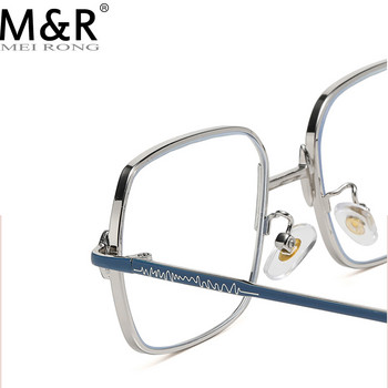 Μόδα τετράγωνα Αντι-μπλε ανοιχτόχρωμα γυαλιά Γυναικεία Ανδρικά μοτίβο κυματισμού Clear γυαλιά υπολογιστή Σκελετός Αντοχή στην ακτινοβολία γυαλιά οράσεως