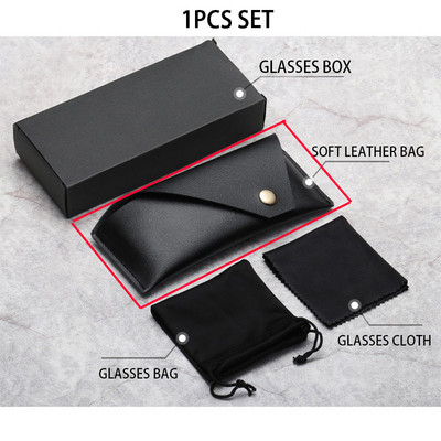 Husă unisex pentru ochelari din piele moale Cutie portabilă pentru ochelari de soare Ochelari de vedere Accesorii din pânză Ochelari personalizați Set de geanți de protecție Vânzare cu ridicata