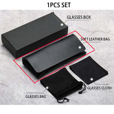 Husă unisex pentru ochelari din piele moale Cutie portabilă pentru ochelari de soare Ochelari de vedere Accesorii din pânză Ochelari personalizați Set de geanți de protecție Vânzare cu ridicata