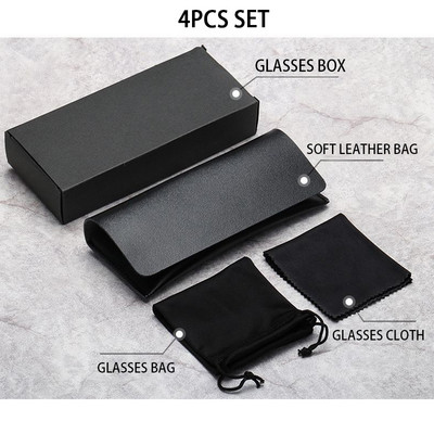 Husă unisex pentru ochelari din piele moale Cutie portabilă pentru ochelari de soare Ochelari de vedere Accesorii din pânză Ochelari personalizați Set de geanți de protecție Vânzare cu ridicata