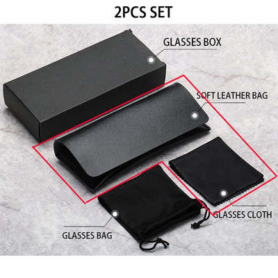 Husă unisex pentru ochelari din piele moale Cutie portabilă pentru ochelari de soare Ochelari de vedere Accesorii din pânză Ochelari personalizați Set de geanți de protecție Vânzare cu ridicata