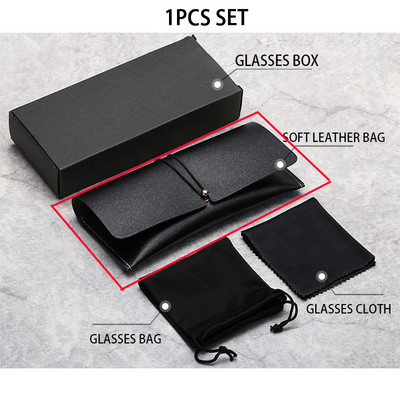 Husă unisex pentru ochelari din piele moale Cutie portabilă pentru ochelari de soare Ochelari de vedere Accesorii din pânză Ochelari personalizați Set de geanți de protecție Vânzare cu ridicata