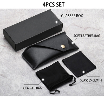 Husă unisex pentru ochelari din piele moale Cutie portabilă pentru ochelari de soare Ochelari de vedere Accesorii din pânză Ochelari personalizați Set de geanți de protecție Vânzare cu ridicata