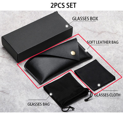 Husă unisex pentru ochelari din piele moale Cutie portabilă pentru ochelari de soare Ochelari de vedere Accesorii din pânză Ochelari personalizați Set de geanți de protecție Vânzare cu ridicata