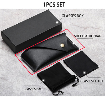 Husă unisex pentru ochelari din piele moale Cutie portabilă pentru ochelari de soare Ochelari de vedere Accesorii din pânză Ochelari personalizați Set de geanți de protecție Vânzare cu ridicata