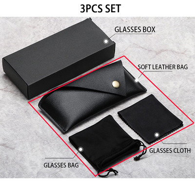 Husă unisex pentru ochelari din piele moale Cutie portabilă pentru ochelari de soare Ochelari de vedere Accesorii din pânză Ochelari personalizați Set de geanți de protecție Vânzare cu ridicata