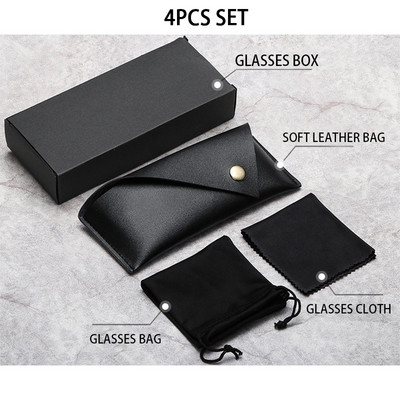 Husă unisex pentru ochelari din piele moale Cutie portabilă pentru ochelari de soare Ochelari de vedere Accesorii din pânză Ochelari personalizați Set de geanți de protecție Vânzare cu ridicata
